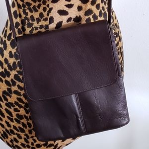 LE DONNE Black Leather Crossbody